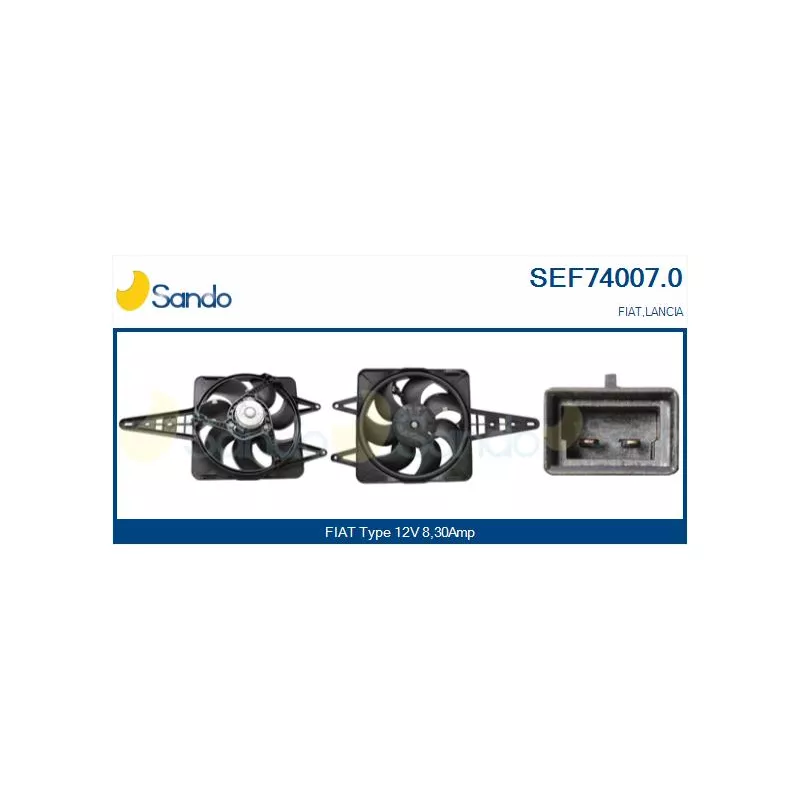Moteur électrique, ventilateur pour radiateurs SANDO SEF74007.0