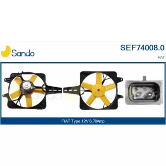 Moteur électrique, ventilateur pour radiateurs SANDO SEF74008.0