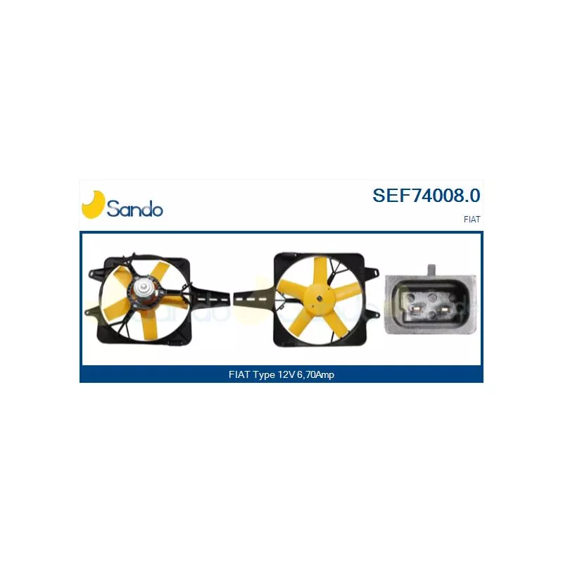Moteur électrique, ventilateur pour radiateurs SANDO SEF74008.0