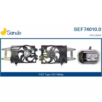 Moteur électrique, ventilateur pour radiateurs SANDO SEF74010.0