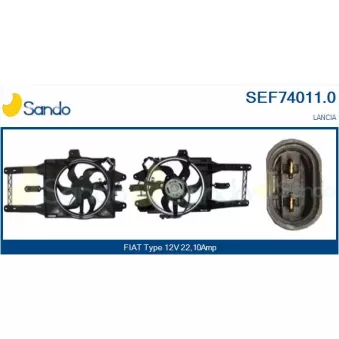 Moteur électrique, ventilateur pour radiateurs SANDO SEF74011.0