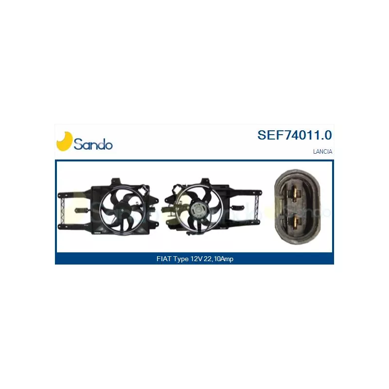 Moteur électrique, ventilateur pour radiateurs SANDO SEF74011.0