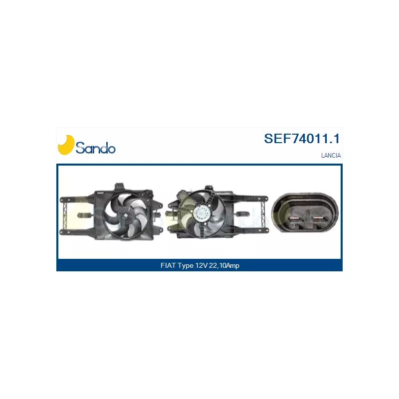 Moteur électrique, ventilateur pour radiateurs SANDO SEF74011.1