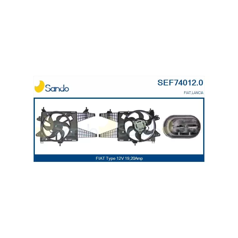 Moteur électrique, ventilateur pour radiateurs SANDO SEF74012.0