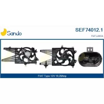 Moteur électrique, ventilateur pour radiateurs SANDO SEF74012.1
