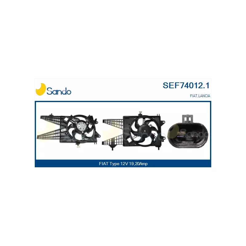 Moteur électrique, ventilateur pour radiateurs SANDO SEF74012.1