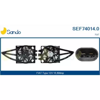 Moteur électrique, ventilateur pour radiateurs SANDO SEF74014.0