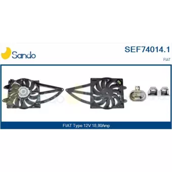 Moteur électrique, ventilateur pour radiateurs SANDO SEF74014.1