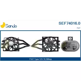 Moteur électrique, ventilateur pour radiateurs SANDO SEF74016.0