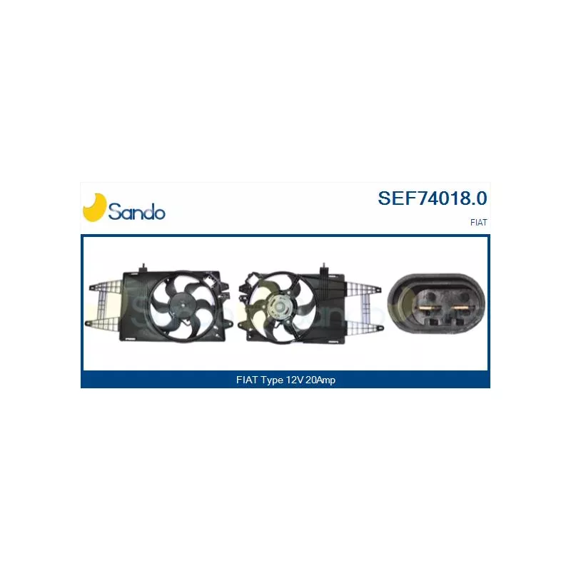 Moteur électrique, ventilateur pour radiateurs SANDO SEF74018.0