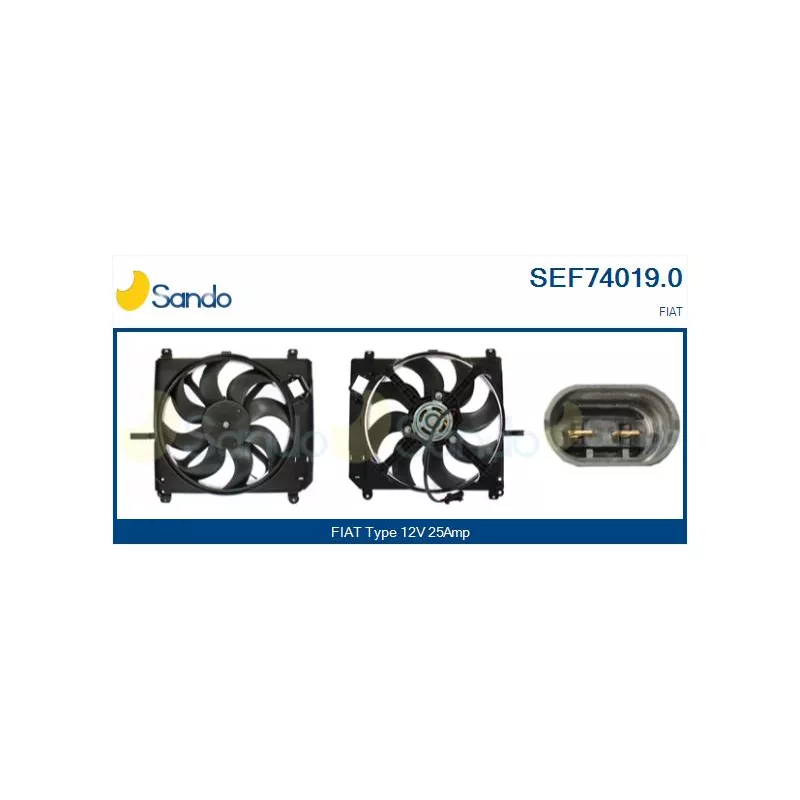 Moteur électrique, ventilateur pour radiateurs SANDO SEF74019.0
