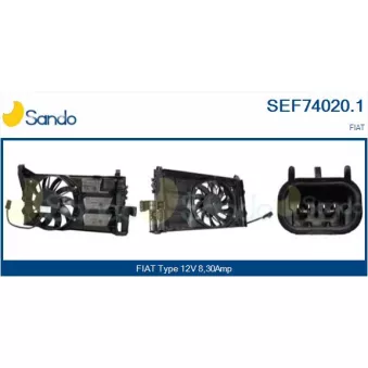 Moteur électrique, ventilateur pour radiateurs SANDO SEF74020.1