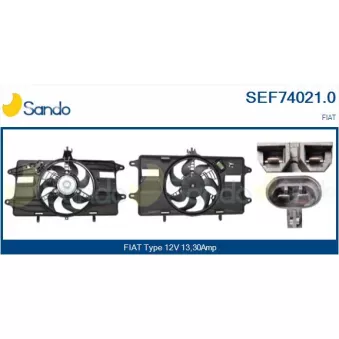 Moteur électrique, ventilateur pour radiateurs SANDO SEF74021.0