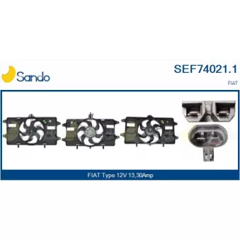 Moteur électrique, ventilateur pour radiateurs SANDO SEF74021.1