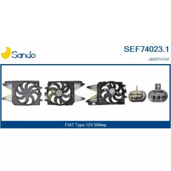 Moteur électrique, ventilateur pour radiateurs SANDO SEF74023.1
