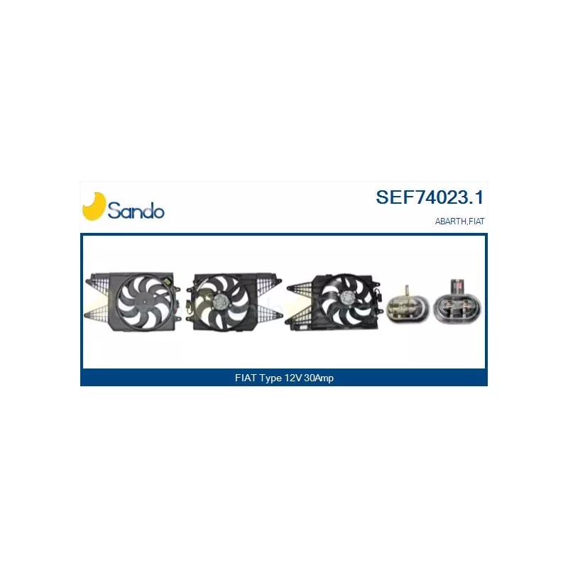 Moteur électrique, ventilateur pour radiateurs SANDO SEF74023.1