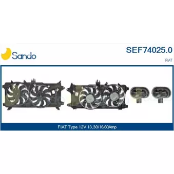 Moteur électrique, ventilateur pour radiateurs SANDO SEF74025.0