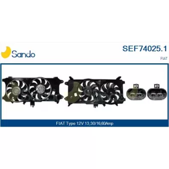 Moteur électrique, ventilateur pour radiateurs SANDO SEF74025.1
