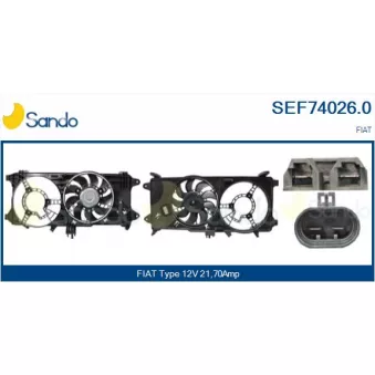 Moteur électrique, ventilateur pour radiateurs SANDO SEF74026.0