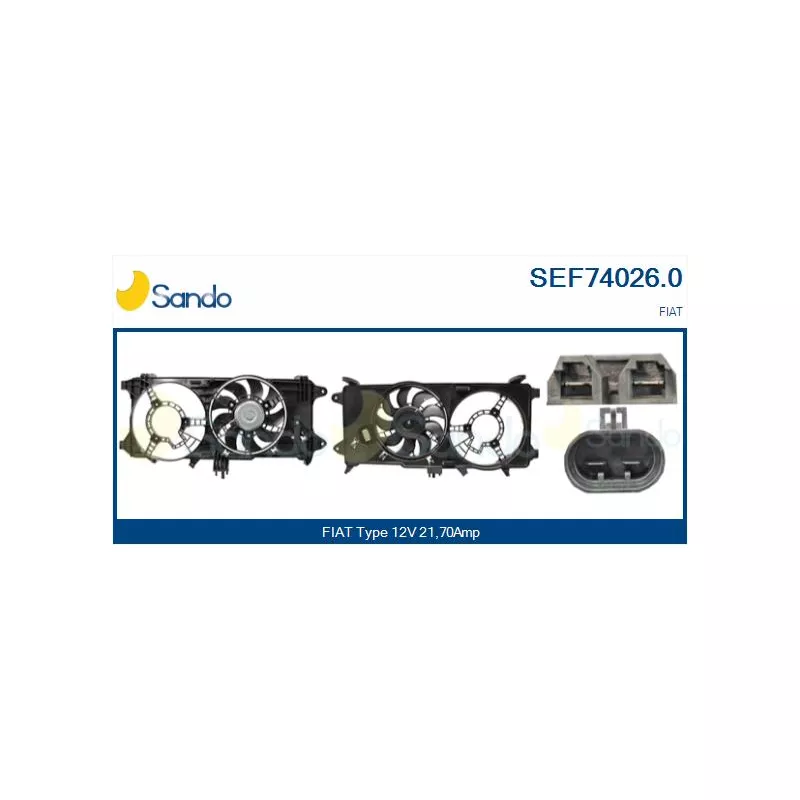 Moteur électrique, ventilateur pour radiateurs SANDO SEF74026.0