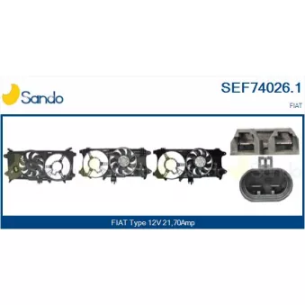 Moteur électrique, ventilateur pour radiateurs SANDO SEF74026.1