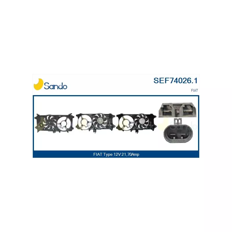 Moteur électrique, ventilateur pour radiateurs SANDO SEF74026.1