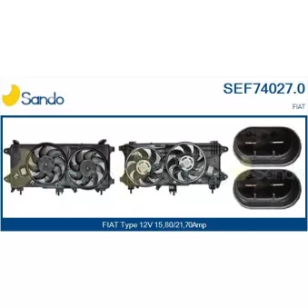 Moteur électrique, ventilateur pour radiateurs SANDO SEF74027.0