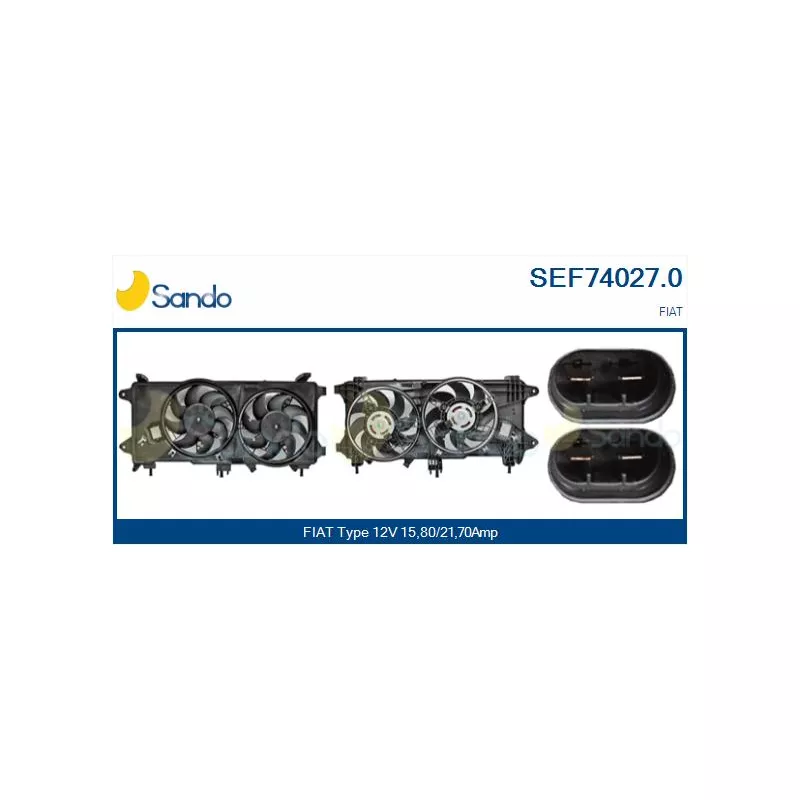 Moteur électrique, ventilateur pour radiateurs SANDO SEF74027.0