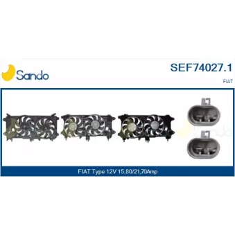 Moteur électrique, ventilateur pour radiateurs SANDO SEF74027.1