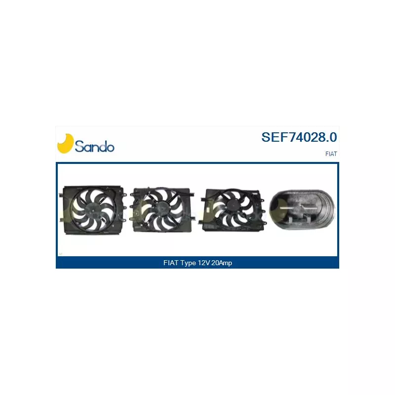 Moteur électrique, ventilateur pour radiateurs SANDO SEF74028.0