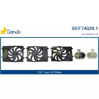 Moteur électrique, ventilateur pour radiateurs SANDO SEF74029.1