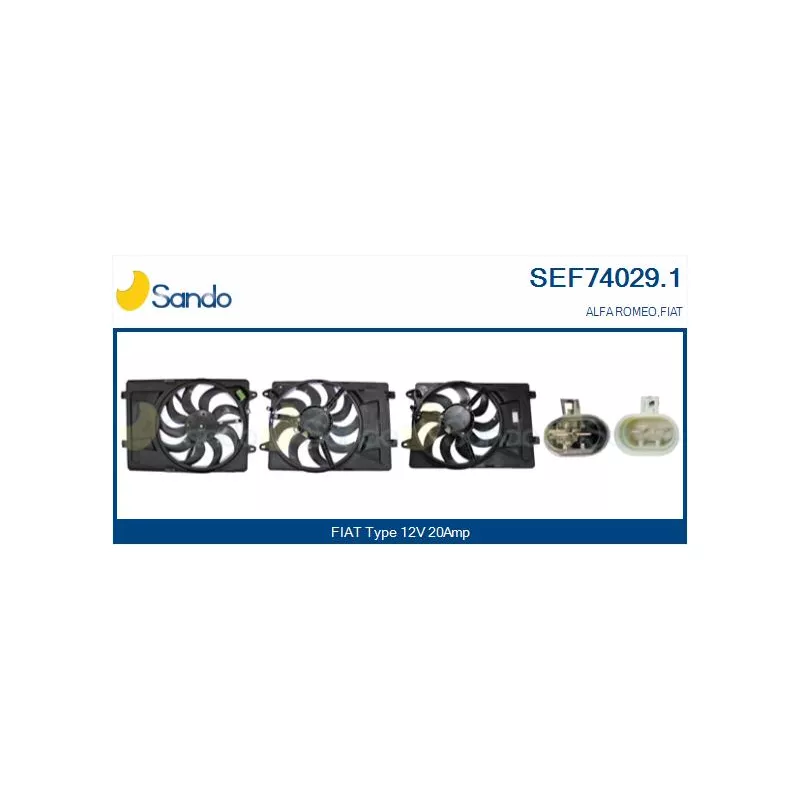 Moteur électrique, ventilateur pour radiateurs SANDO SEF74029.1