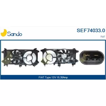 Moteur électrique, ventilateur pour radiateurs SANDO SEF74033.0