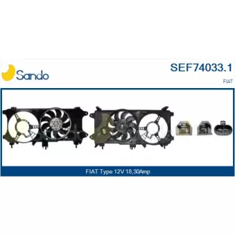Moteur électrique, ventilateur pour radiateurs SANDO SEF74033.1