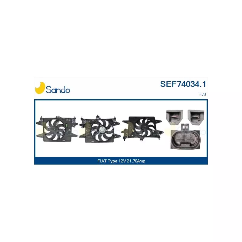 Moteur électrique, ventilateur pour radiateurs SANDO SEF74034.1