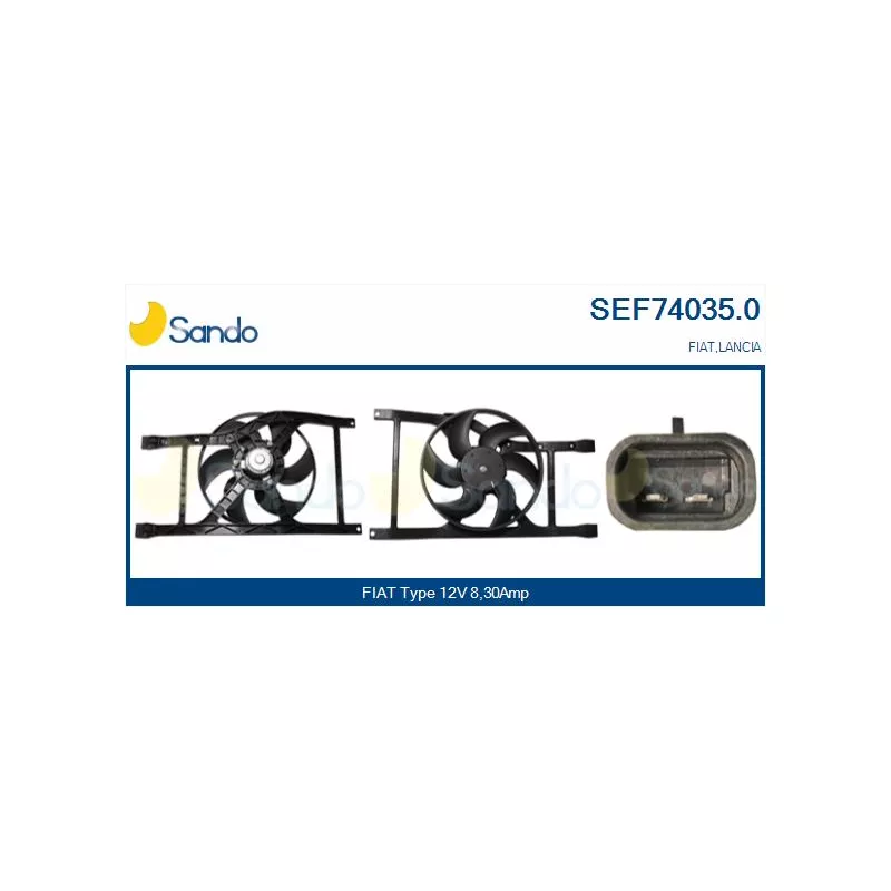 Moteur électrique, ventilateur pour radiateurs SANDO SEF74035.0