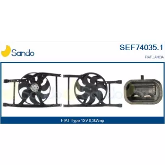 Moteur électrique, ventilateur pour radiateurs SANDO SEF74035.1