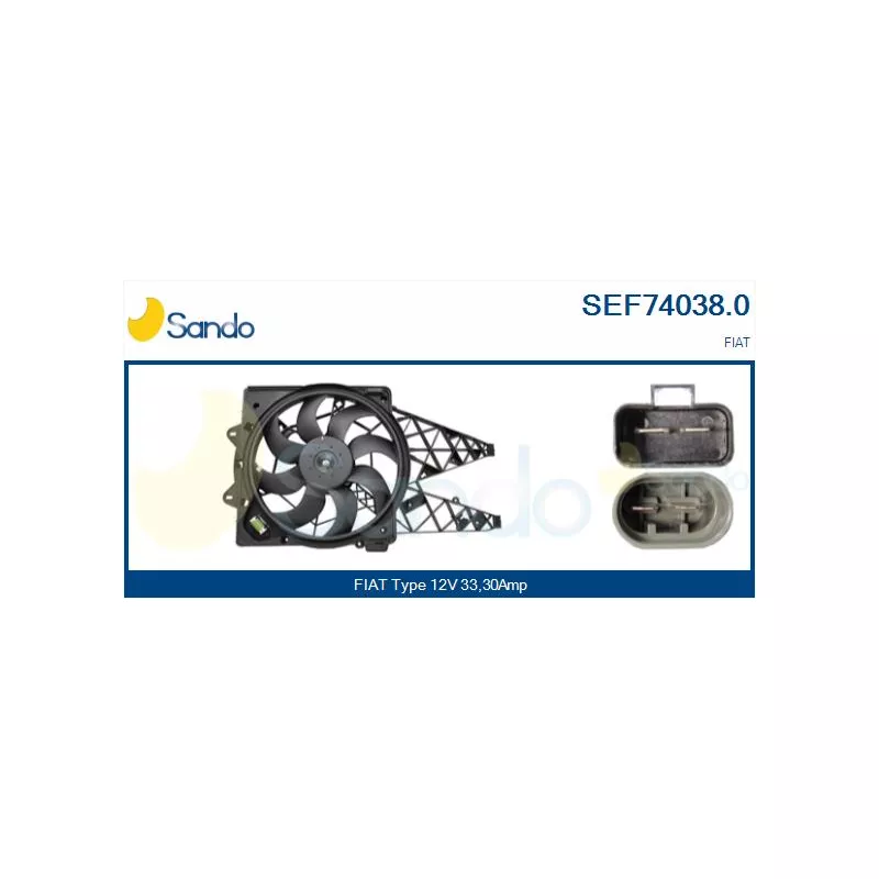 Moteur électrique, ventilateur pour radiateurs SANDO SEF74038.0