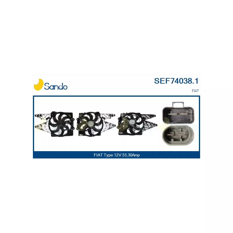 Moteur électrique, ventilateur pour radiateurs SANDO SEF74038.1