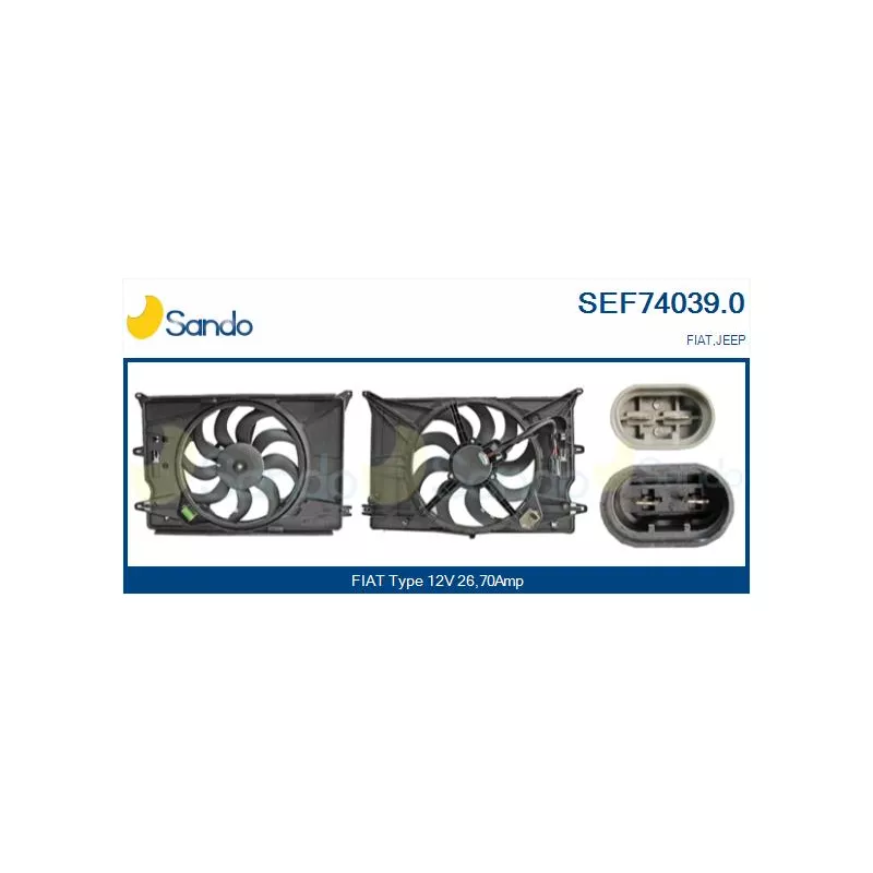 Moteur électrique, ventilateur pour radiateurs SANDO SEF74039.0