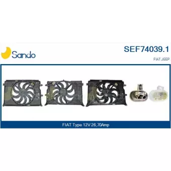 Moteur électrique, ventilateur pour radiateurs SANDO SEF74039.1