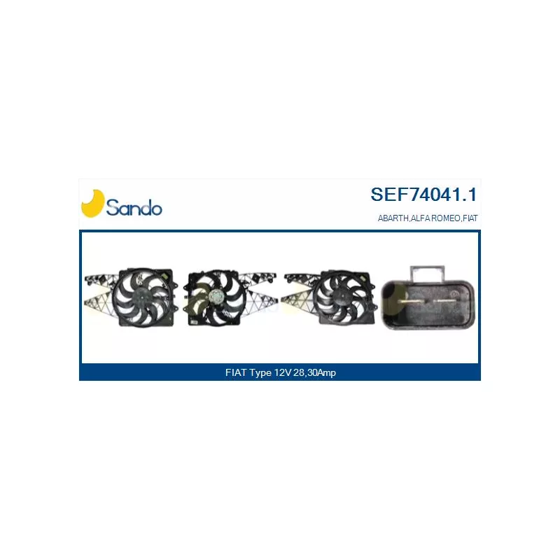 Moteur électrique, ventilateur pour radiateurs SANDO SEF74041.1