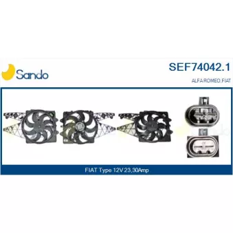 Moteur électrique, ventilateur pour radiateurs SANDO SEF74042.1
