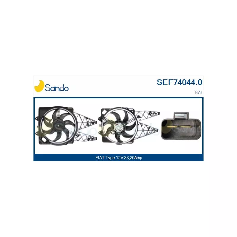 Moteur électrique, ventilateur pour radiateurs SANDO SEF74044.0
