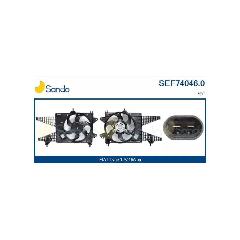 Moteur électrique, ventilateur pour radiateurs SANDO SEF74046.0