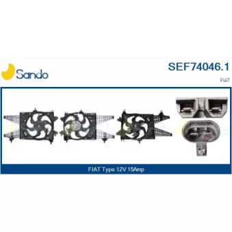 Moteur électrique, ventilateur pour radiateurs SANDO SEF74046.1