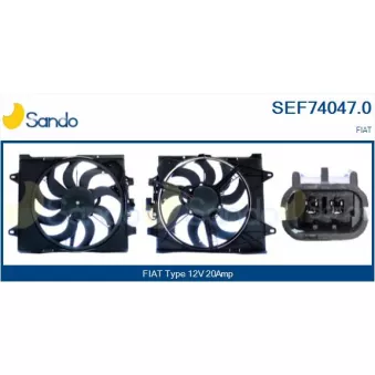 Moteur électrique, ventilateur pour radiateurs SANDO SEF74047.0