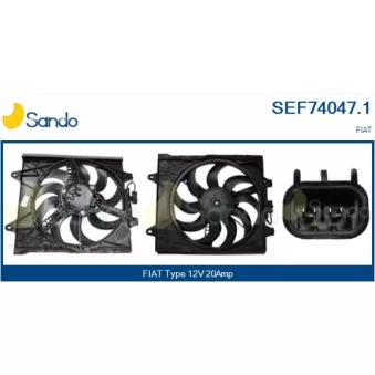 Moteur électrique, ventilateur pour radiateurs SANDO SEF74047.1