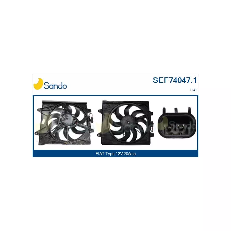 Moteur électrique, ventilateur pour radiateurs SANDO SEF74047.1