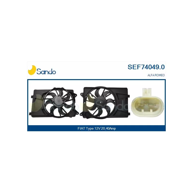 Moteur électrique, ventilateur pour radiateurs SANDO SEF74049.0